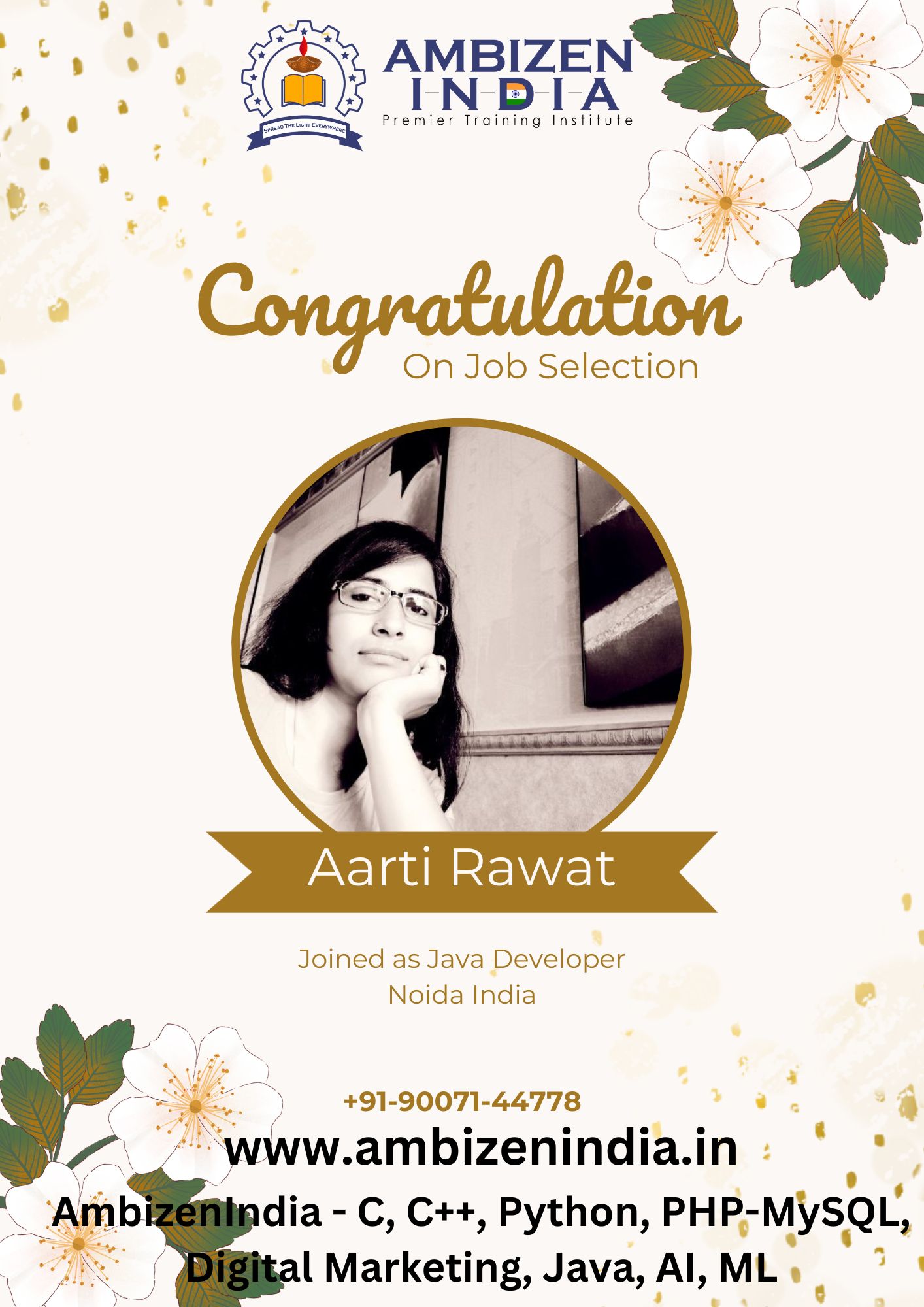 Success_Story_Aarti_Rawat_Java_Developer_Noida_India